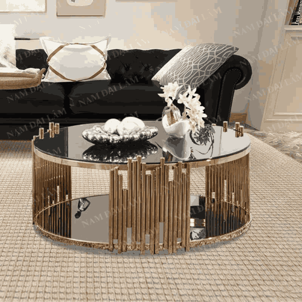 avata bàn tròn mạ vàng